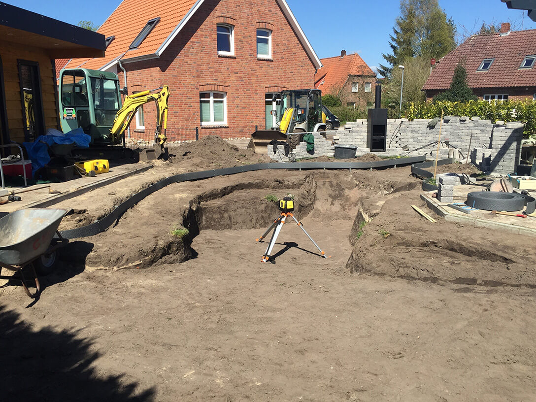 Teichbau Gartenteich mit mehreren Ebenen